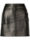 Givenchy Mini Leather Skirt In Black