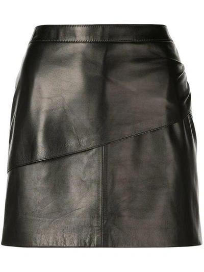 Givenchy Mini Leather Skirt In Black