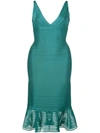 HERVE LEGER FITTED PARTY DRESS