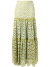 PINKO EMBROIDERED MAXI SKIRT