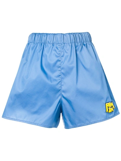 Prada Logo运动短裤 - 蓝色 In Blue