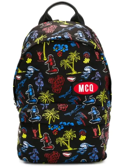 Mcq By Alexander Mcqueen Mcq Alexander Mcqueen Printed Backpack In Multicolour