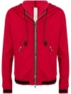 GIORGIO BRATO HOODED ZIPPED JACKET