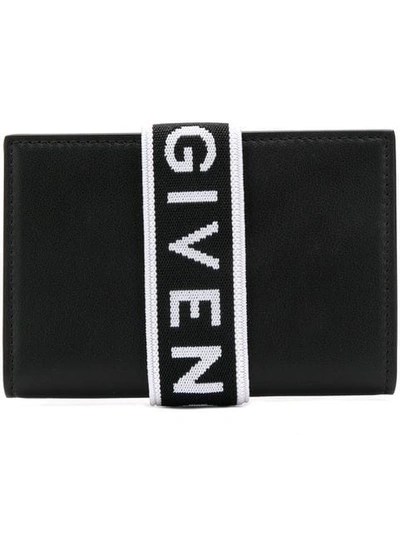 Givenchy Logo饰织带卡夹 - 黑色 In Black