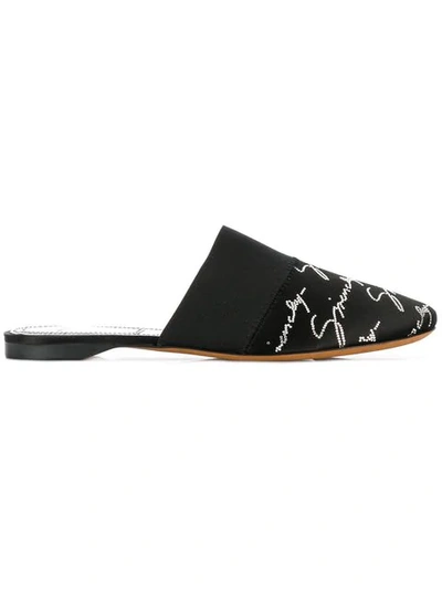 Givenchy Bedford Black Flat Mules