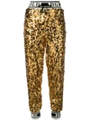 DOLCE & GABBANA LOGO SEQUINNED TRACK trousers