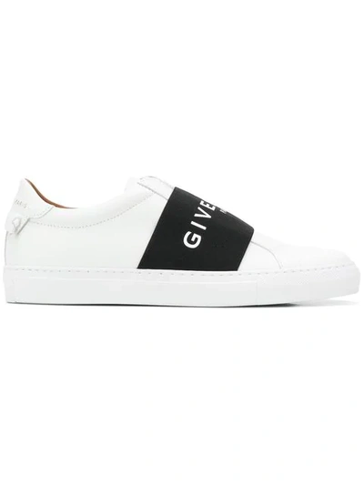 Givenchy Urban Street Logo-print Leather Slip-on Trainers In Black