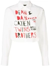 Dsquared2 Printed Cropped Shirt In Black