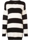 DSQUARED2 OVERSIZED KNITTED STRIPED SWEATER
