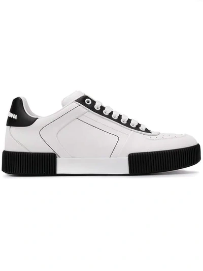 Dolce & Gabbana Leather Miami Low-top Trainers In White