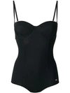 Dolce & Gabbana Lycra One Piece Bathing Suit In Black