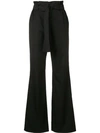 MOSCHINO HIGH-WAIST BELTED TROUSERS