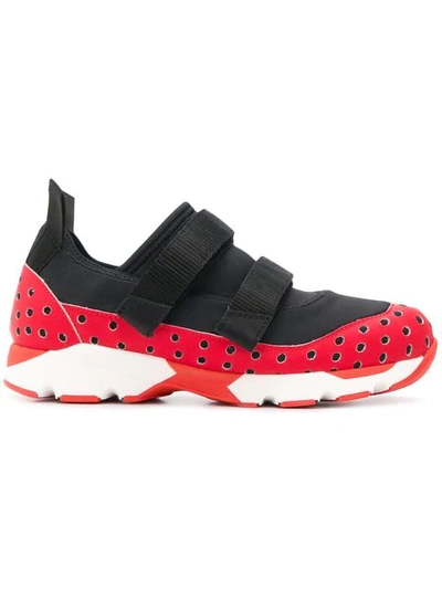 Marni Flat Touch-strap Sneakers In Black