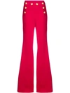 BALMAIN FLARED HIGH WAISTED TROUSERS