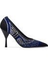 PRADA KNIT FABRIC POINTY TOE PUMPS