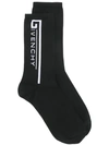 Givenchy Logo Design Socks In Black