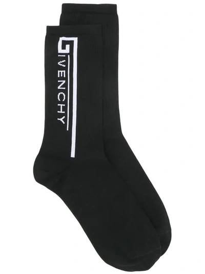 Givenchy Logo Design Socks In Black