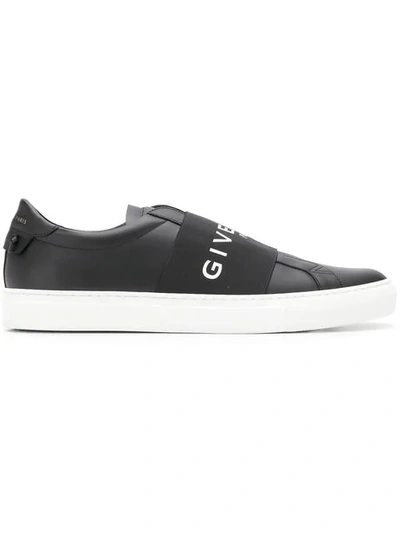 Givenchy Urban Street Logo-print Slip-on Sneakers In Black White