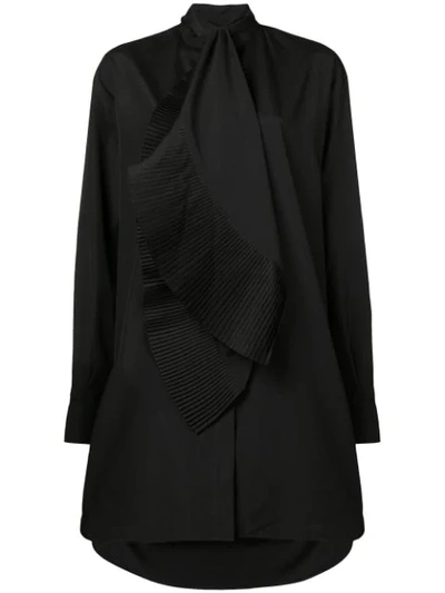 Givenchy Asymmetric Shirt Dress In Black