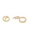 Givenchy Claw Ring Set In Gold