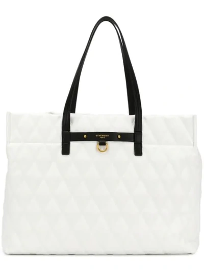 Givenchy Quilted East/west Faux Leather Shopper - White
