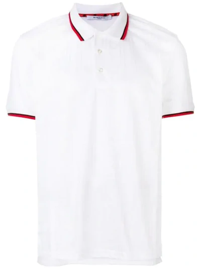 Givenchy Men's Tonal Logo Polo Shirt In White