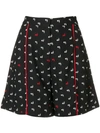 PINKO HIGH WAISTED LOGO PRINT SHORTS