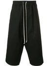 RICK OWENS DROP CROTCH TRACK SHORTS