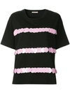 MARNI EMBELLISHED SHORT-SLEEVE BLOUSE