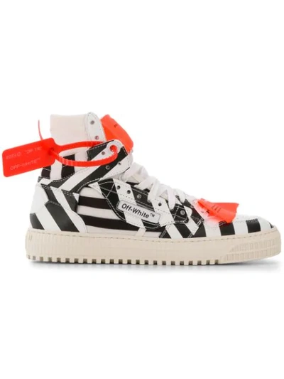 Off-white White & Black Striped 3.0 Off-court Sneakers