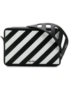 OFF-WHITE OFF-WHITE DIAGONAL STRIPE CROSSBODY BAG - BLACK