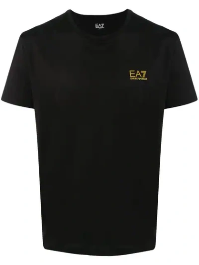 Ea7 Emporio Armani Logo印花t恤 - 黑色 In Black