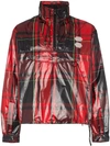 OFF-WHITE OFF-WHITE CHECKED WINDBREAKER - RED