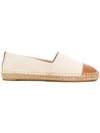 Tory Burch Canvas And Leather Espadrilles In Beige