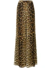 MOSCHINO FLARED LEOPARD PRINT TROUSERS