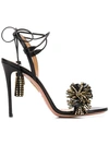 AQUAZZURA WILD CRYSTAL 105 SANDALS