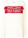 RED VALENTINO FOLLOW ME NOW JACQUARD JUMPER