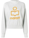 ISABEL MARANT ISABEL MARANT ÉTOILE LOGO PRINT SWEATSHIRT - GREY