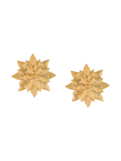 Natia X Lako Small Flower Earrings In Gold