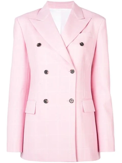 Calvin Klein 205w39nyc 格纹西装夹克 - 粉色 In Pink Mist White