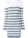 BALMAIN horizontal stripes knitted dress