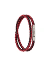 Tod's Woven Bracelet In Red