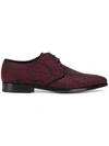 DOLCE & GABBANA FLORAL BROCADE LACE-UP SHOES