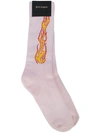 PALM ANGELS FLAME PATTERNED SOCKS