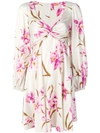 ZIMMERMANN RUCHED FLORAL PRINT DRESS