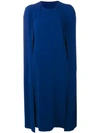 STELLA MCCARTNEY STELLA MCCARTNEY CREPE CAPE DRESS - 蓝色