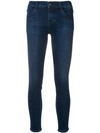 J Brand Alana Cropped Distressed High-rise Skinny Jeans In Blue