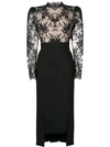 ALEXANDER MCQUEEN LACE DETAIL FITTED DRESS