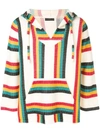 ALANUI ALANUI STRIPED HOODED SWEATER - NEUTRALS