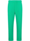 P.a.r.o.s.h Cropped Mid-rise Trousers In Green